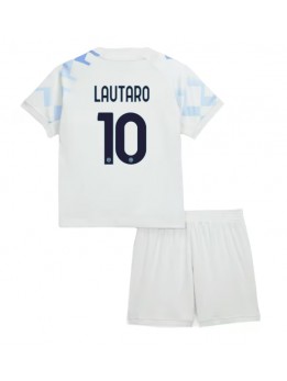 Inter Milan Lautaro Martinez #10 Replika Borta Kläder Barn 2025-26 Kortärmad (+ byxor)